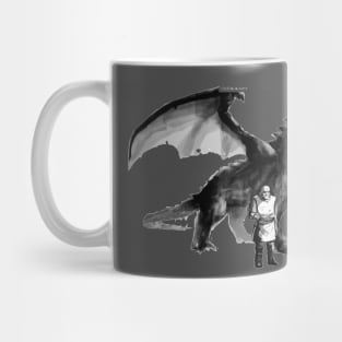 Silas, Dragon Master and his mighty Red Dragon, Hestia - from the Christian Speculative Fantasy Novels - The Dragon Slayer Chronicles Mug